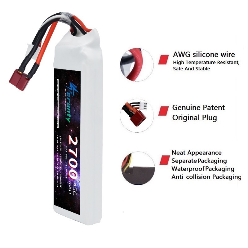 1/3PCS 2S 7.4V Lipo Battery 27 - Drone Racing Battery recension och pris
