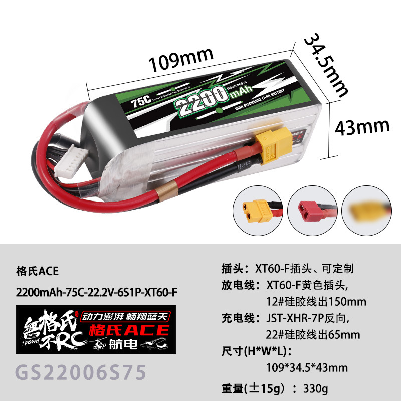 NEW Gens ACE 22.2V Lipo Batter - Drone Racing Battery recension och pris
