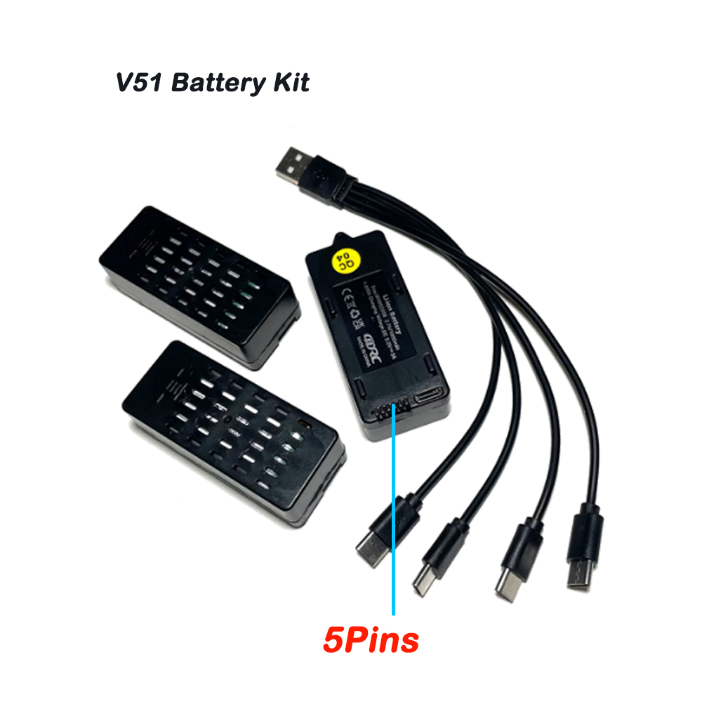 3PCS 4D-V51 Battery 3.7V 1300m - Drone Racing Charger recension och pris